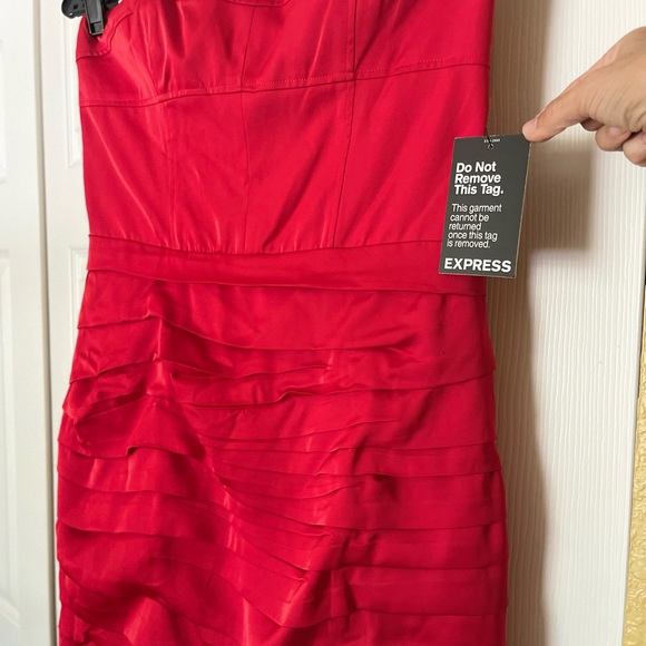 EXPRESS Mini Satin Cocktail Dress - Picture 2 of 4